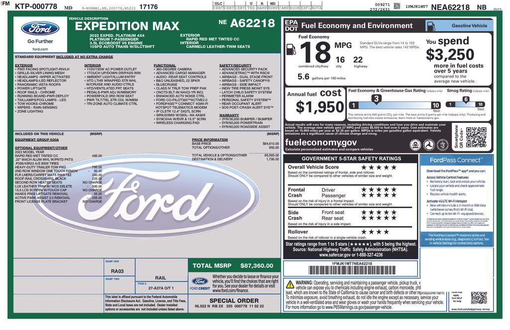 2022 Ford Expedition Platinum MAX