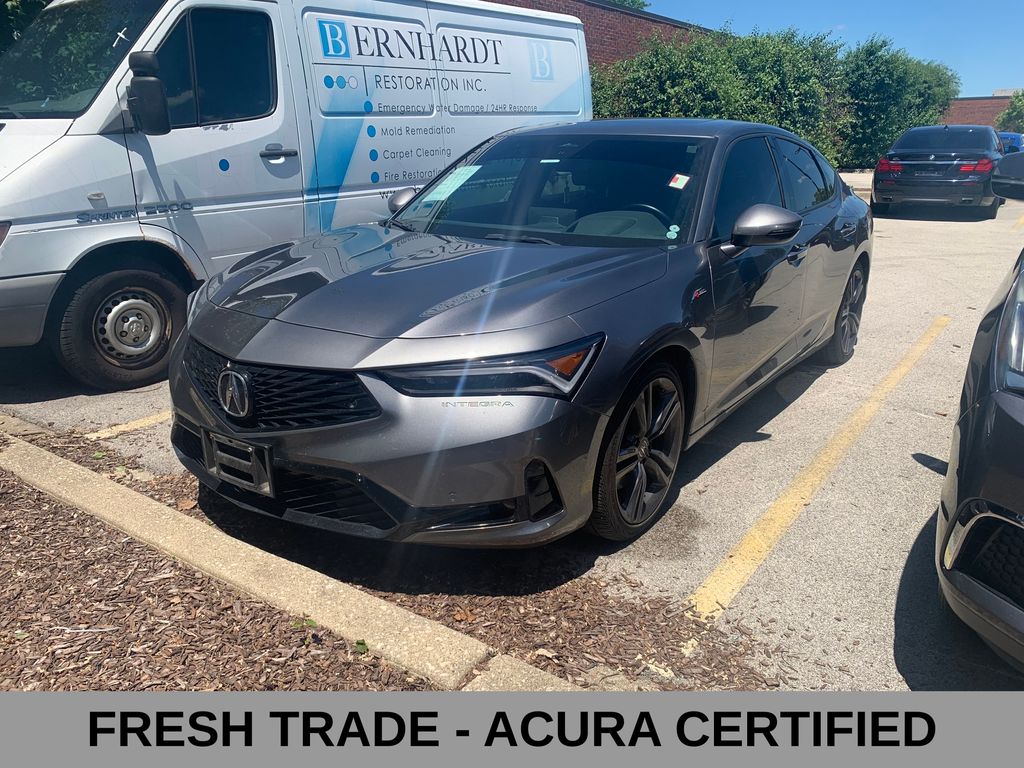 Liquid Carbon Metallic 2024 Acura Integra FWD with Technology and A-SPEC Package Sedan Front-Wheel Drive Continuously Variable Transmission
