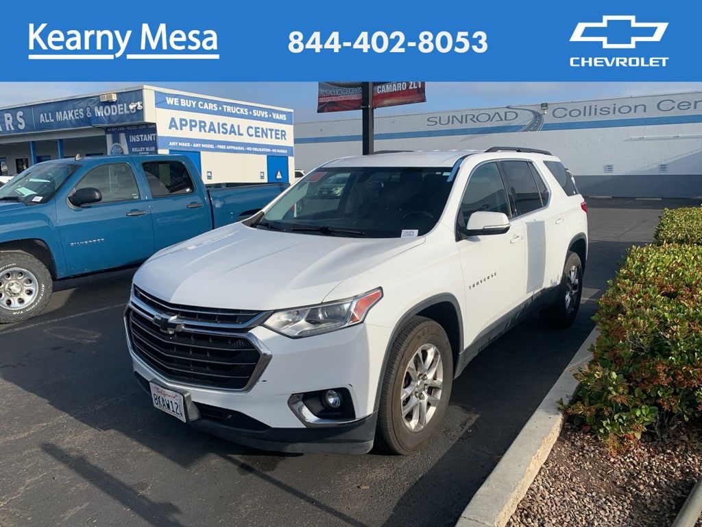 Summit White 2019 Chevrolet Traverse LT Cloth FWD SUV / Crossover Front-Wheel Drive 9-Speed Automatic