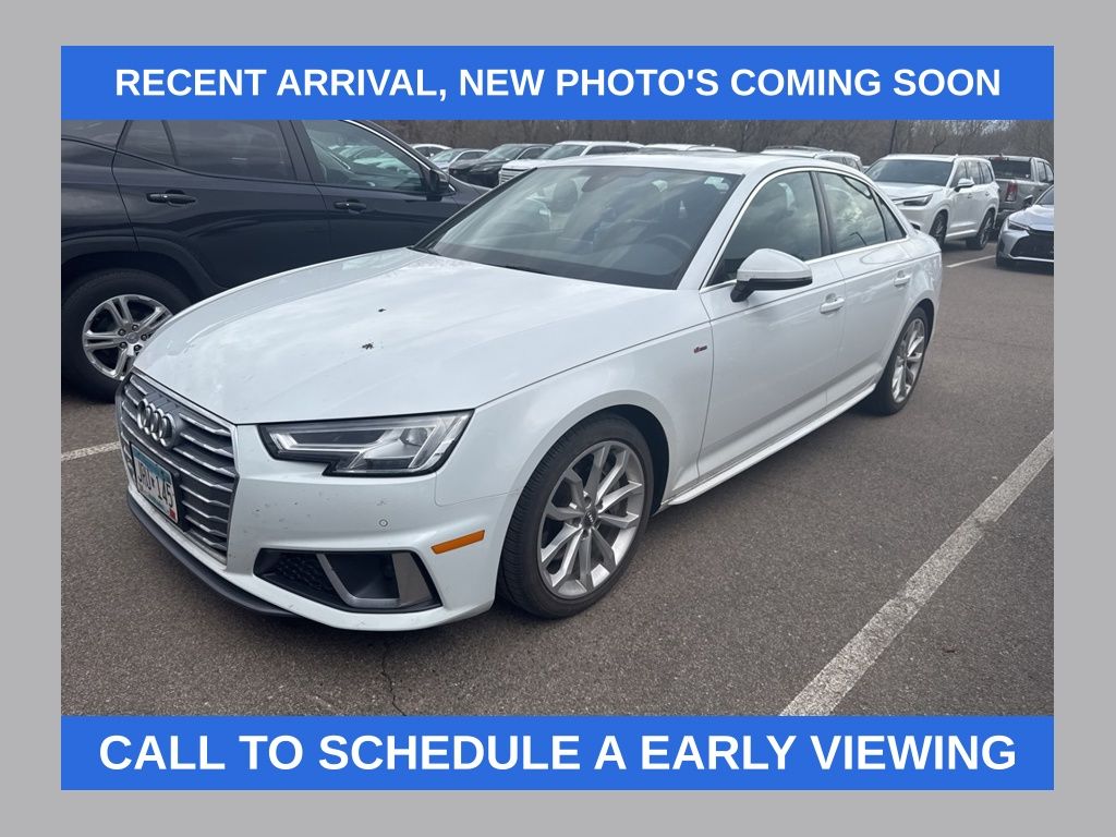 Glacier White 2019 Audi A4 quattro Premium Plus 45 TFSI Sedan All-Wheel Drive 7-Speed Automatic