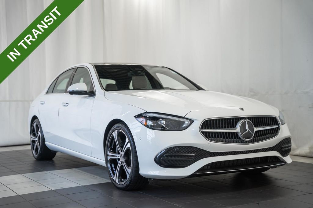 Polar White 2025 Mercedes-Benz C-Class Sedan All-Wheel Drive 9-Speed Automatic