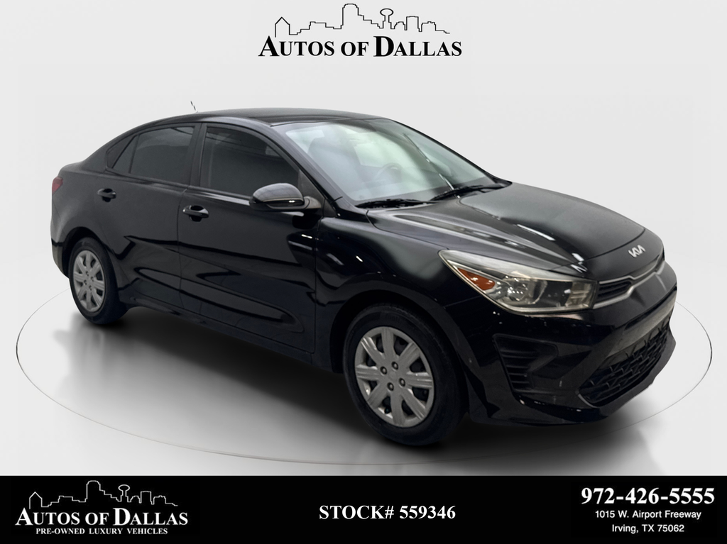 Aurora Black 2023 Kia Rio LX FWD Sedan Front-Wheel Drive Continuously Variable Transmission