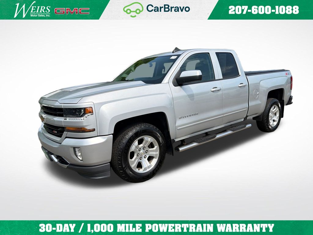 Silver Ice Metallic 2018 Chevrolet Silverado 1500 Pickup Truck Four-Wheel Drive 6-Speed Automatic Overdrive