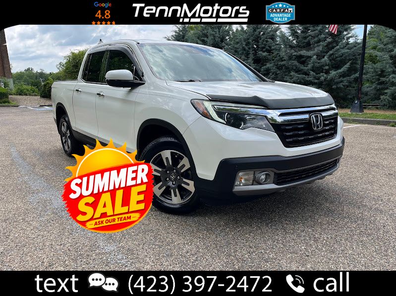 White 2019 Honda Ridgeline Pickup Truck All-Wheel Drive 6-Speed Automatic