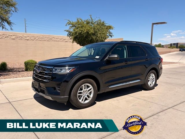 Agate Black Metallic 2025 Ford Explorer SUV / Crossover Rear-Wheel Drive Automatic