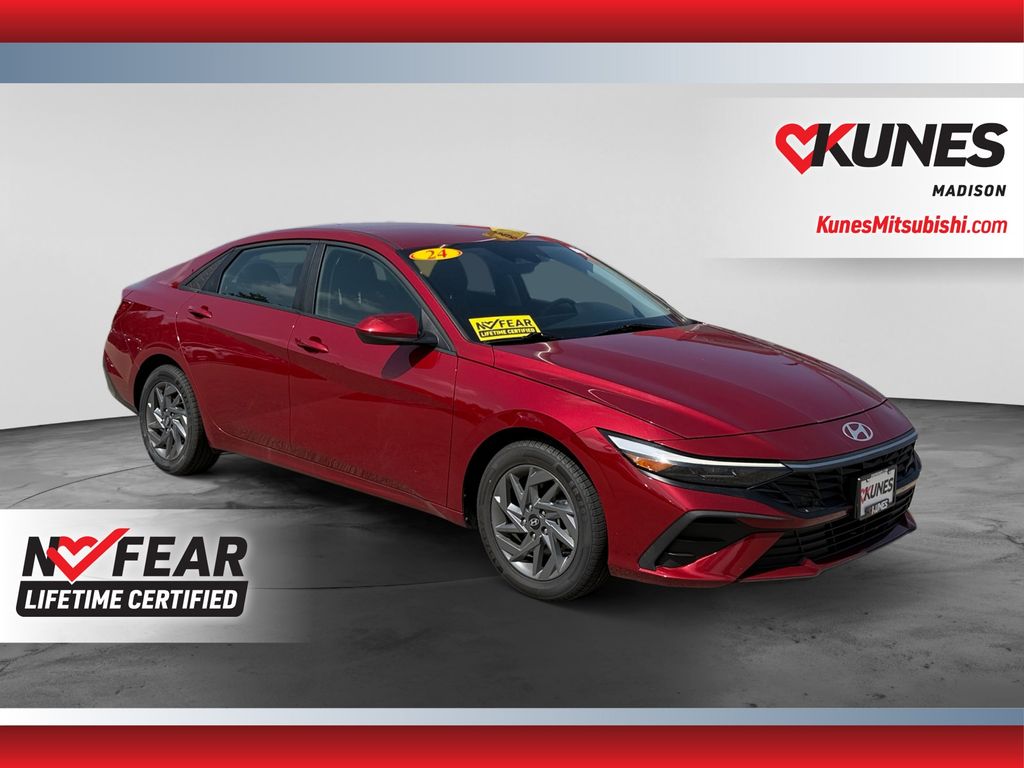 Ultimate Red 2024 Hyundai Elantra Sedan Front-Wheel Drive Continuously Variable Transmission