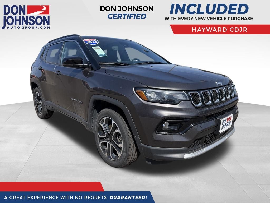 Gray (Granite Crystal Metallic Clearcoat) 2023 Jeep Compass Limited 4WD SUV / Crossover Four-Wheel Drive 8-Speed Automatic