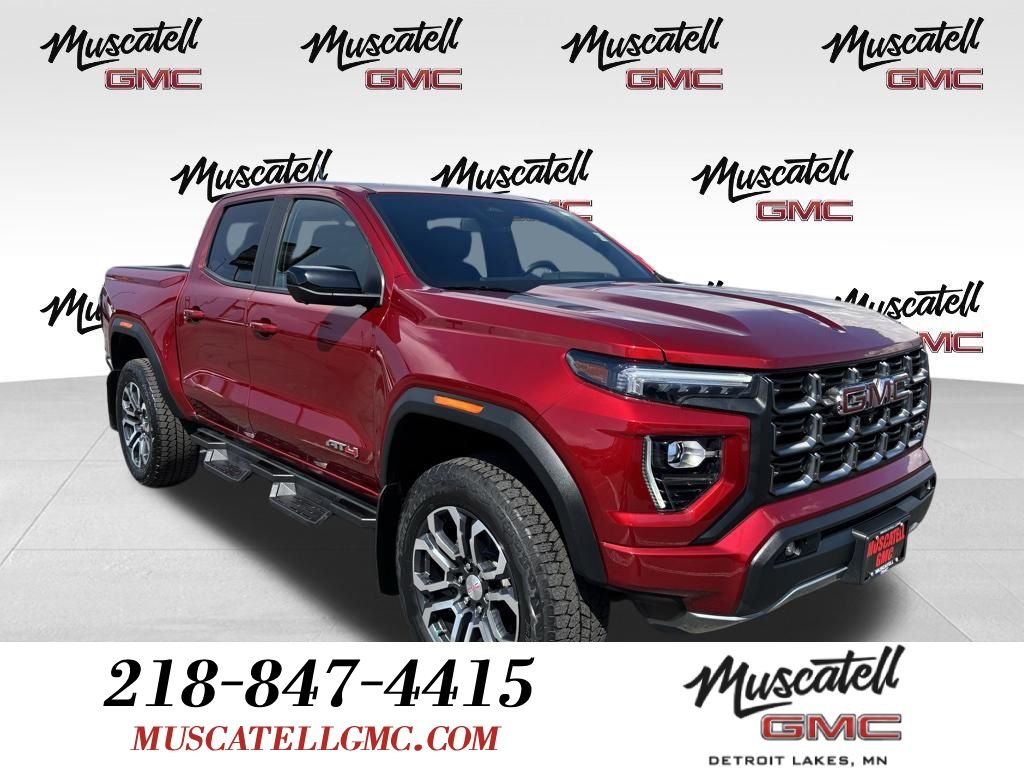 Volcanic Red Tintcoat 2023 GMC Canyon AT4 Crew Cab 4WD Pickup Truck Four-Wheel Drive 8-Speed Automatic