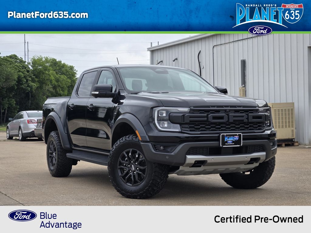 Shadow Black 2025 Ford Ranger Raptor SuperCrew 4WD Pickup Truck Four-Wheel Drive Automatic
