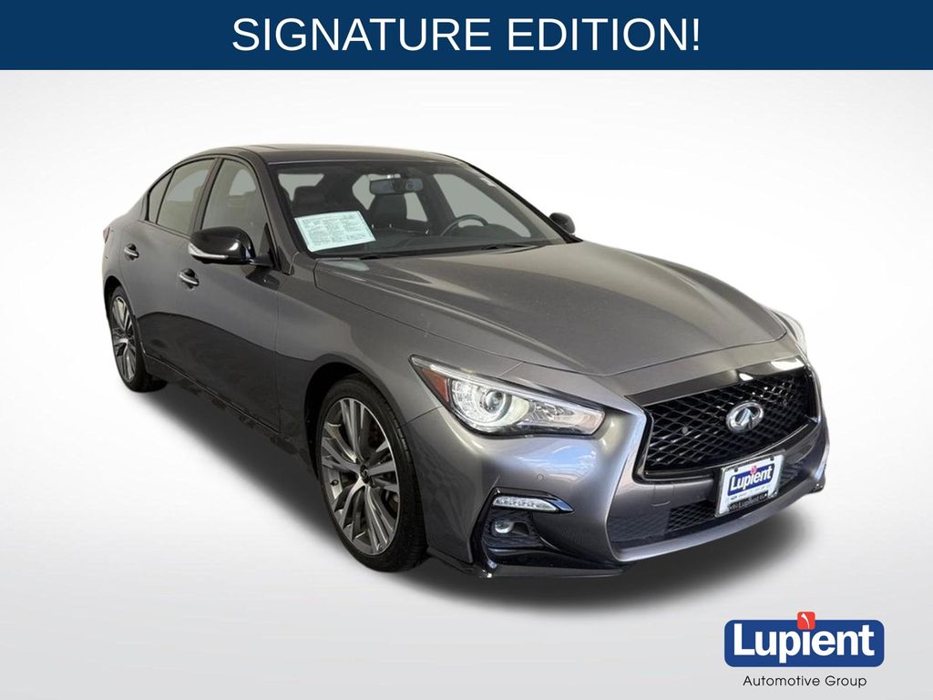 Slate Gray 2023 INFINITI Q50 Sedan All-Wheel Drive 7-Speed Automatic Overdrive