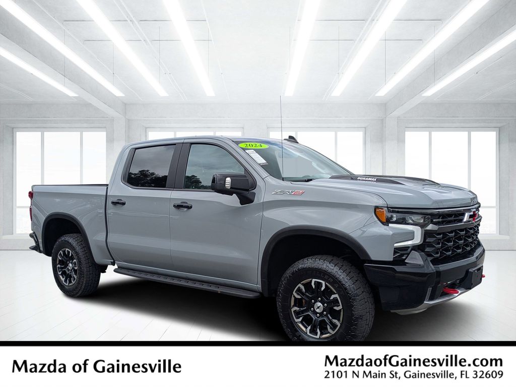 Slate Gray Metallic 2024 Chevrolet Silverado 1500 Pickup Truck Four-Wheel Drive 10-Speed Automatic