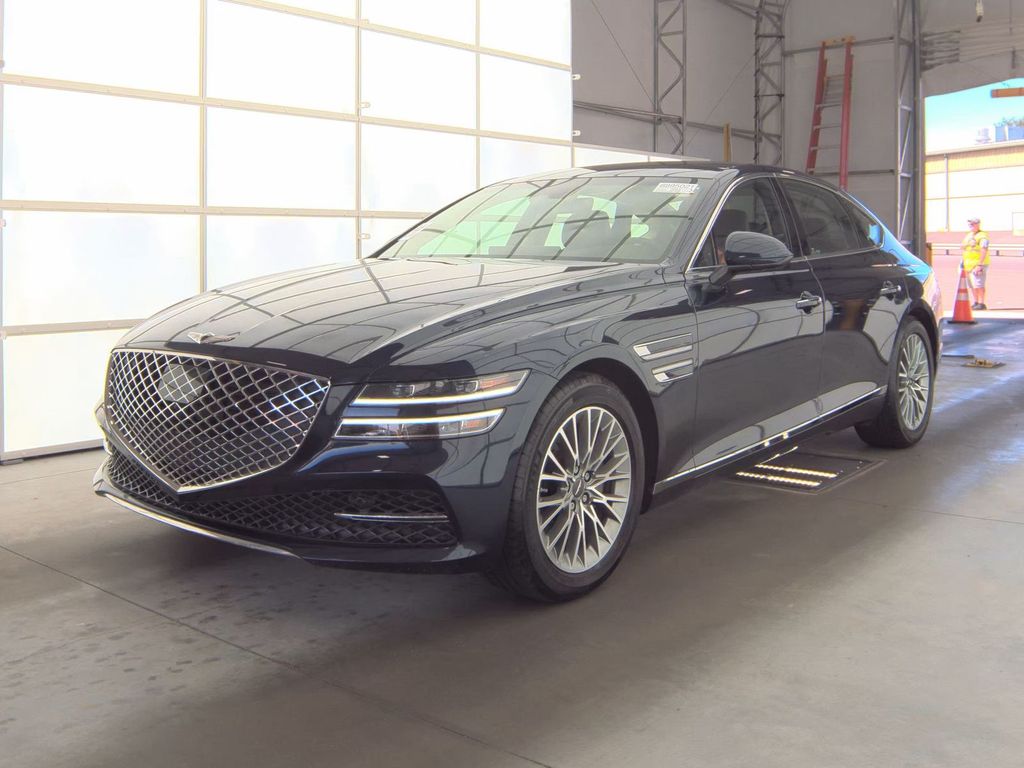 Capri Blue 2024 Genesis G80 2.5T AWD Sedan All-Wheel Drive 8-Speed Automatic