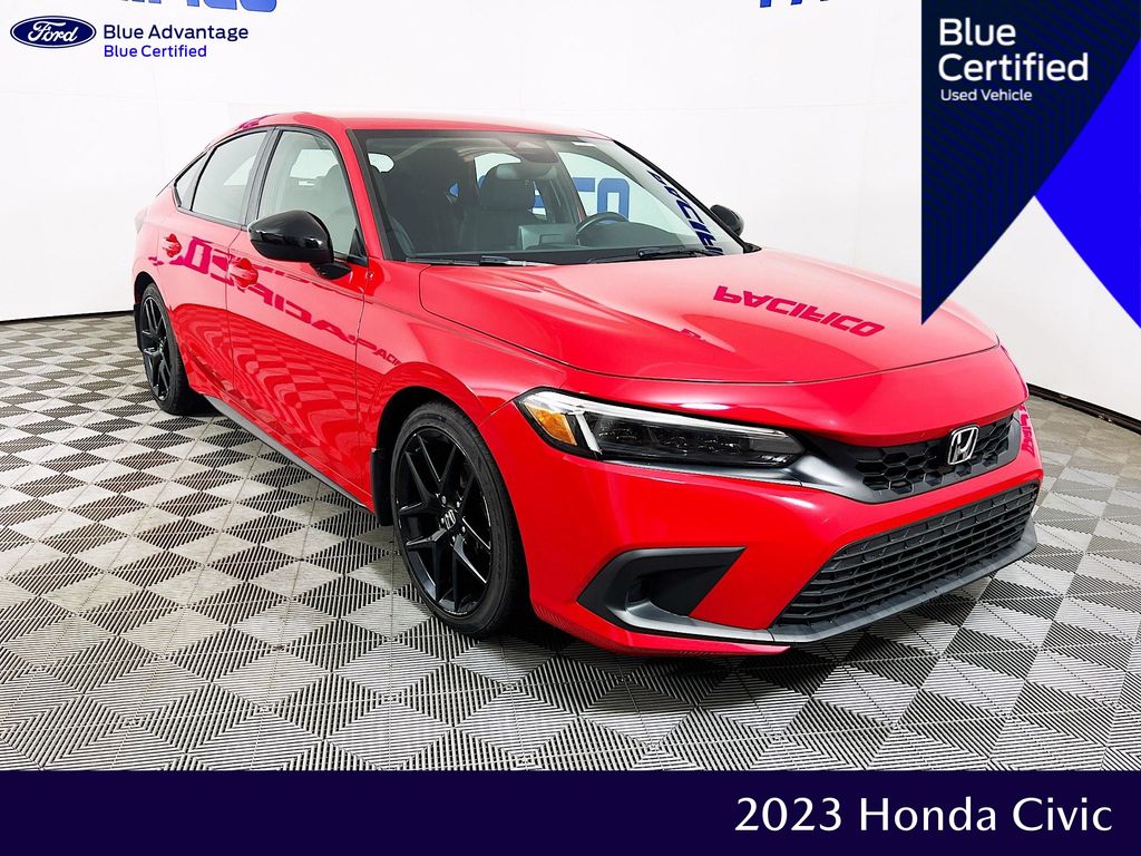 Rallye Red 2023 Honda Civic Hatchback Sport FWD Hatchback Front-Wheel Drive Continuously Variable Transmission