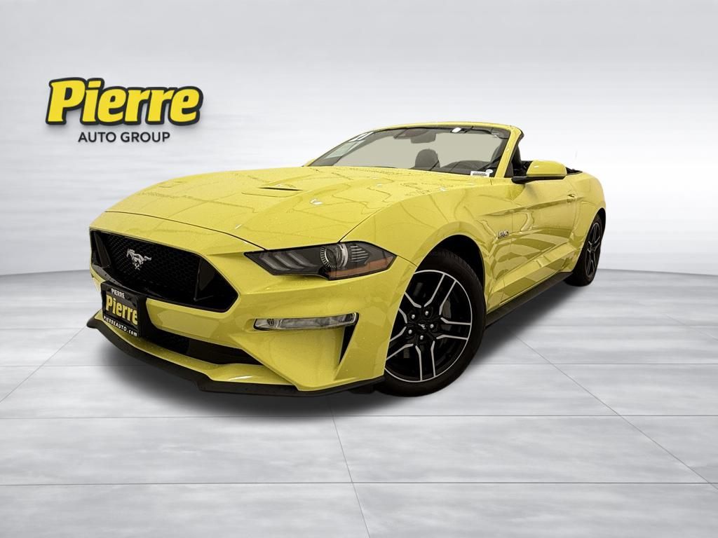 Yellow 2021 Ford Mustang Convertible Rear-Wheel Drive Automatic