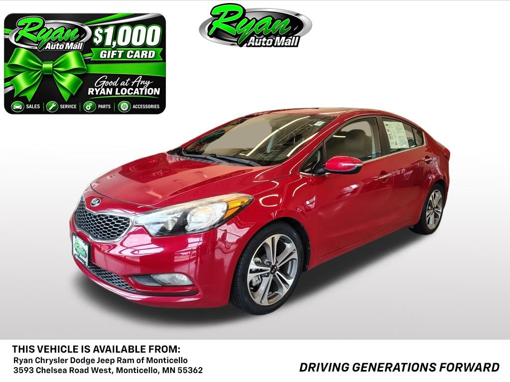 Crimson Red 2015 Kia Forte Sedan Front-Wheel Drive 6-Speed Automatic