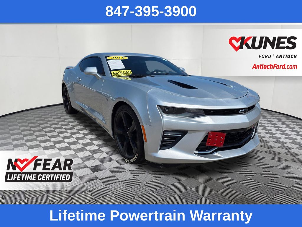 Silver 2018 Chevrolet Camaro Coupe Rear-Wheel Drive 8-Speed Automatic