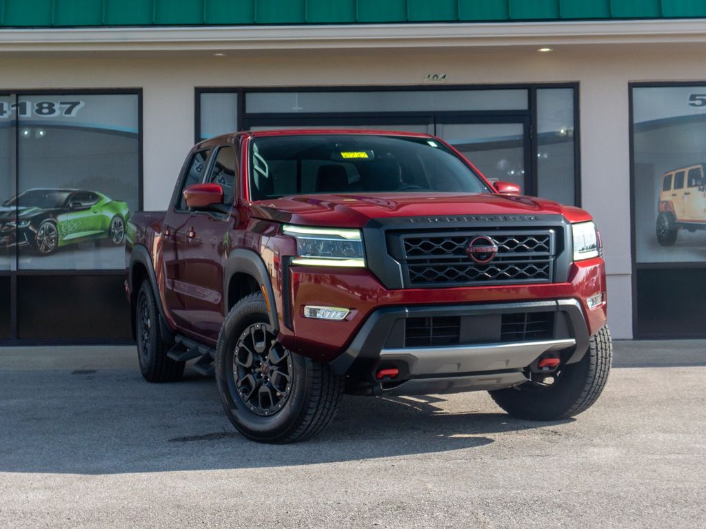 Cardinal Red Tricoat 2022 Nissan Frontier PRO-4X Crew Cab 4WD Pickup Truck Four-Wheel Drive 9-Speed Automatic
