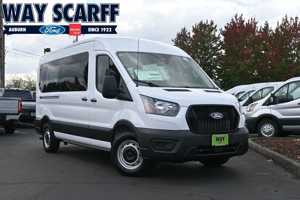 Oxford White 2027 Ford Transit Passenger Van Rear-Wheel Drive 