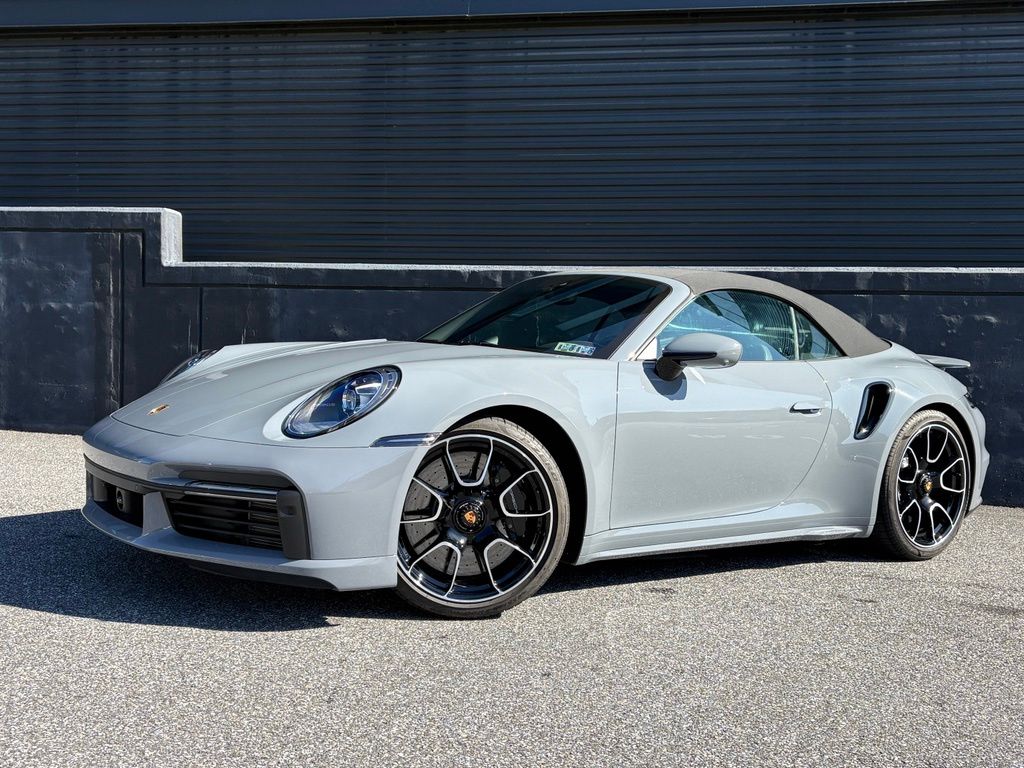 Gray (Arctic Grey) 2024 Porsche 911 Convertible All-Wheel Drive 8-Speed Automatic
