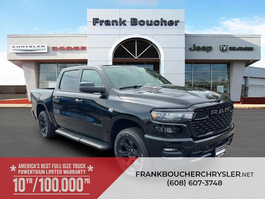 Diamond Black Crystal Pearlcoat 2026 RAM 1500 Express Crew Cab 4WD Pickup Truck Four-Wheel Drive 8-Speed Automatic