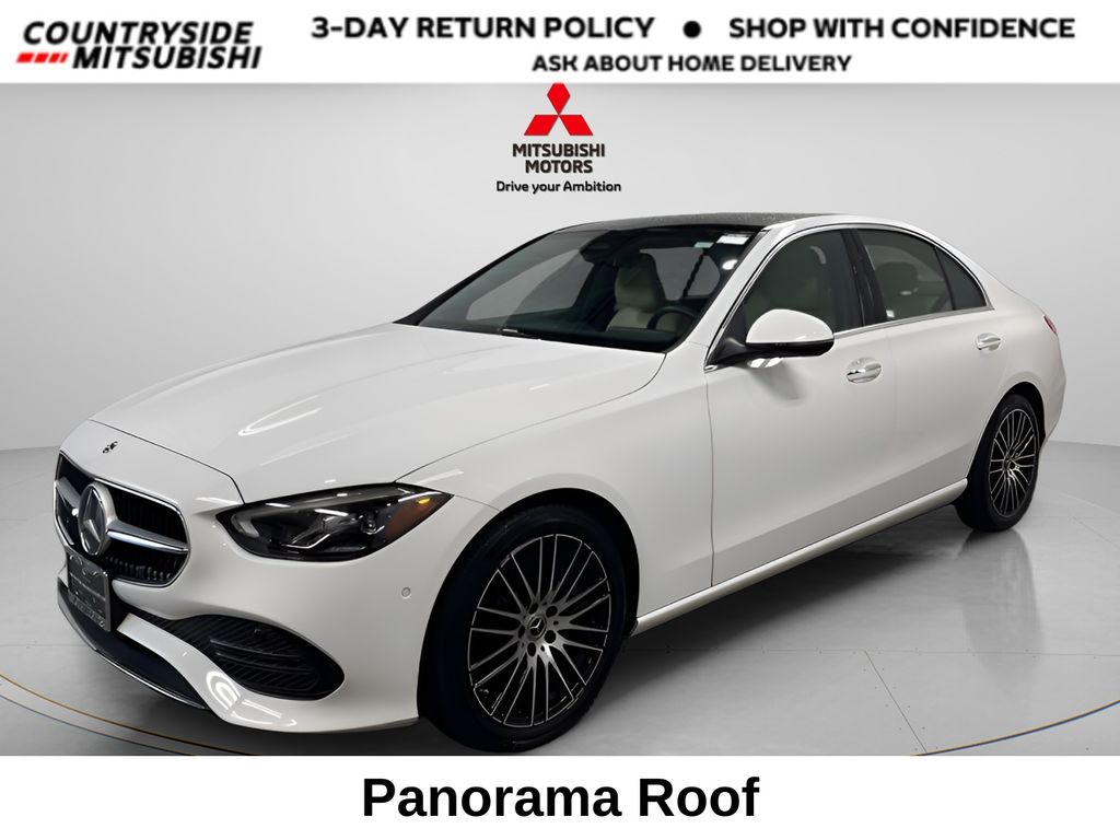 White 2025 Mercedes-Benz C-Class C 300 4MATIC Sedan All-Wheel Drive 9-Speed Automatic