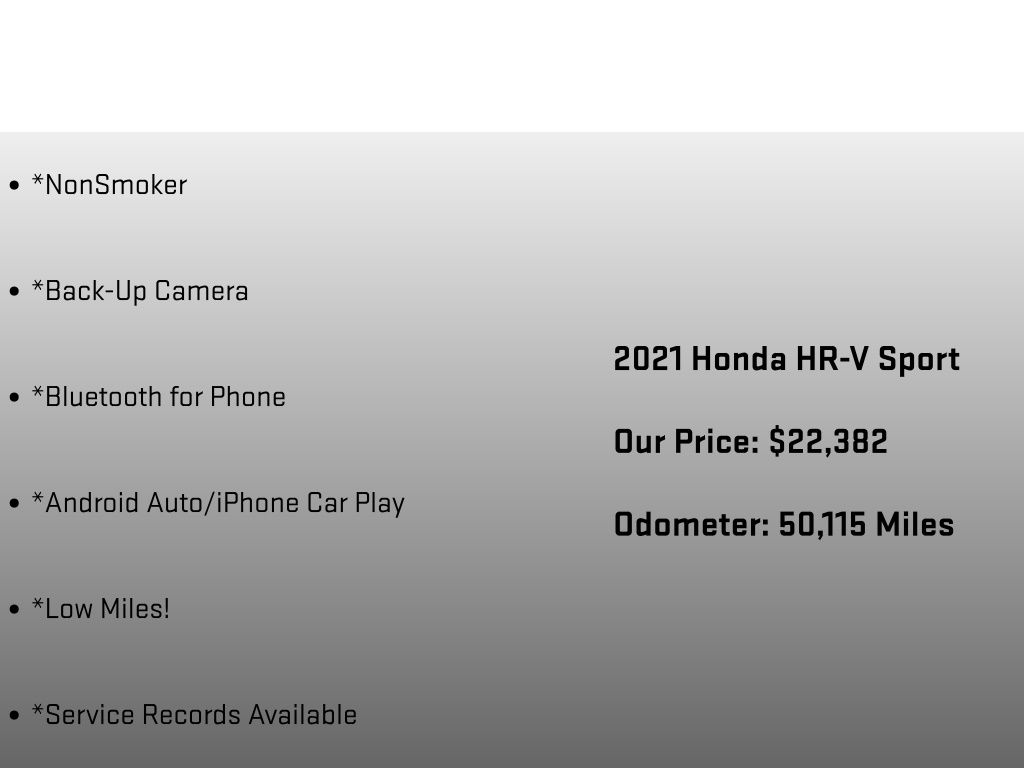 2021 Honda HR-V Sport Gray at John Sisson Motors