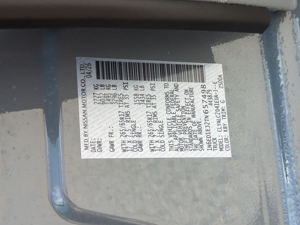 New 2026 Boulder Gray Pearl Nissan Crew Cab SV image 24