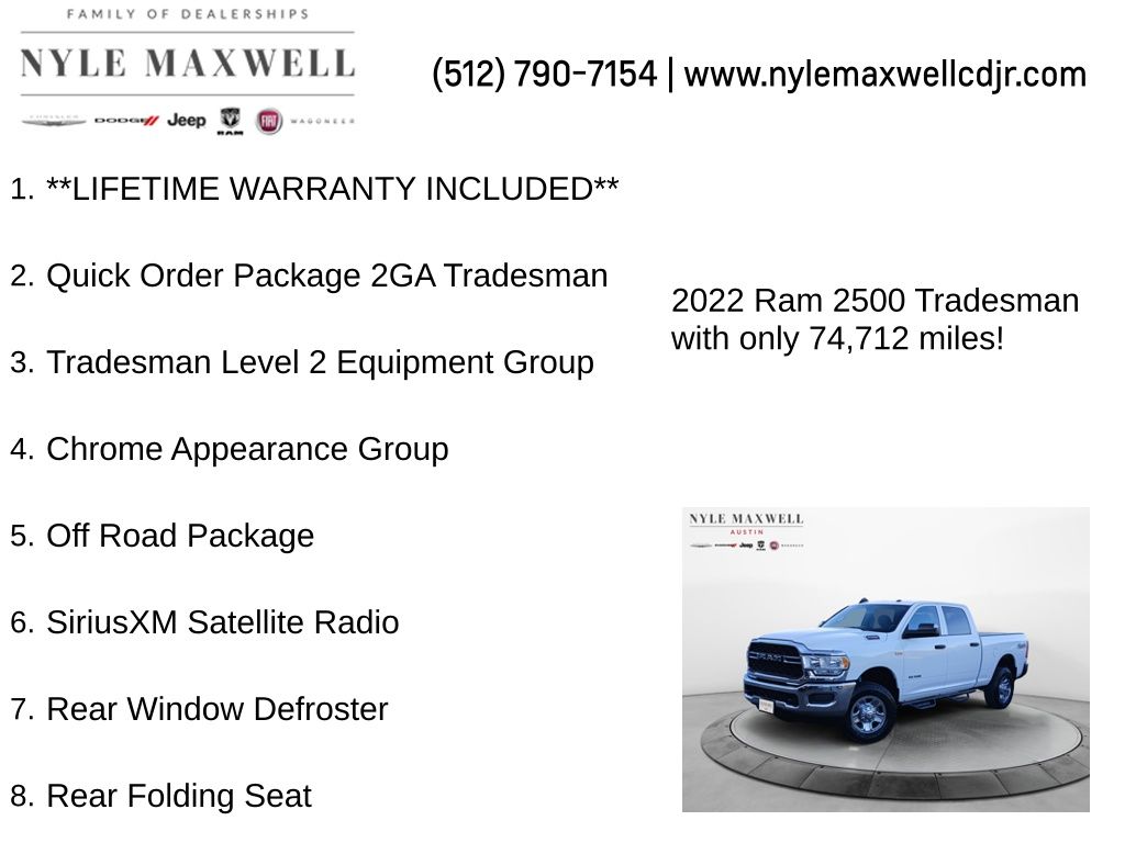 Used Car 2022 Ram 2500  Tradesman For Sale Under $35,000 In Austin, Texas