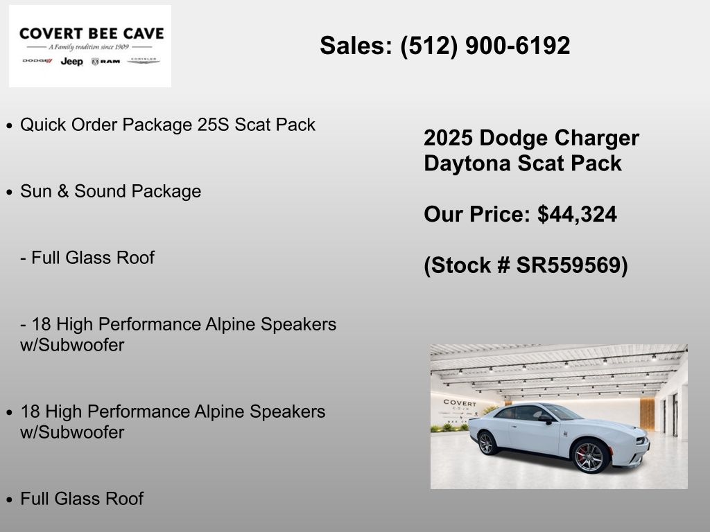 New Car 2025 Dodge Charger  R/t Scat Pack For Sale Under $50,000 In Austin, Texas