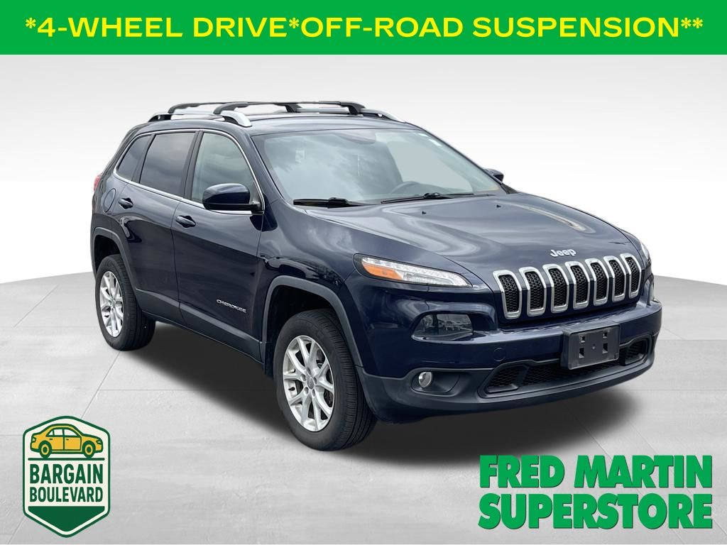 True Blue Pearlcoat 2014 Jeep Cherokee Latitude 4WD SUV / Crossover Four-Wheel Drive 9-Speed Automatic