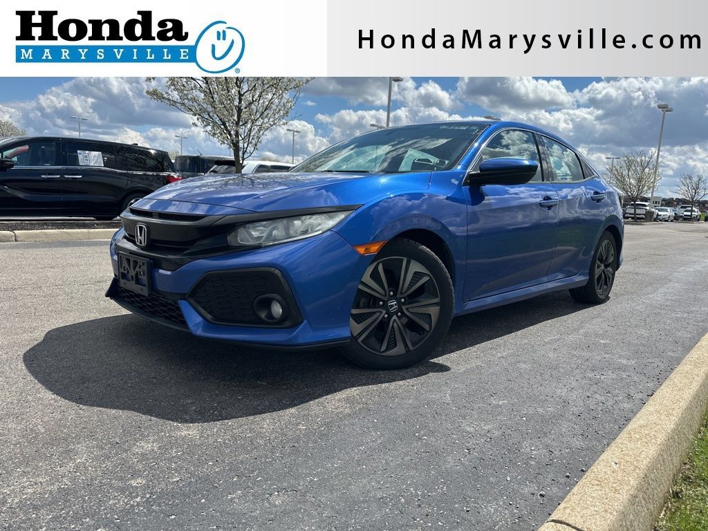Aegean Blue Metallic 2018 Honda Civic Hatchback EX FWD Hatchback Front-Wheel Drive Continuously Variable Transmission