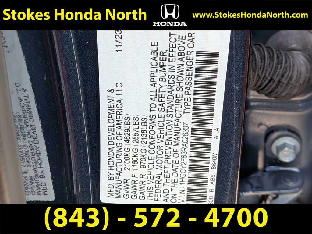 2024 Honda Accord Hybrid EX-L  at Stokes Honda North