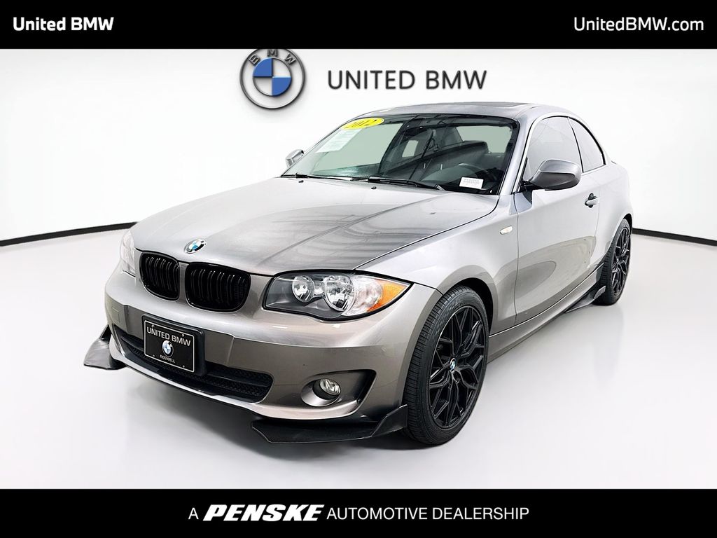 Space Gray Metallic 2012 BMW 1 Series 128i Coupe RWD Coupe Rear-Wheel Drive 6-Speed Automatic