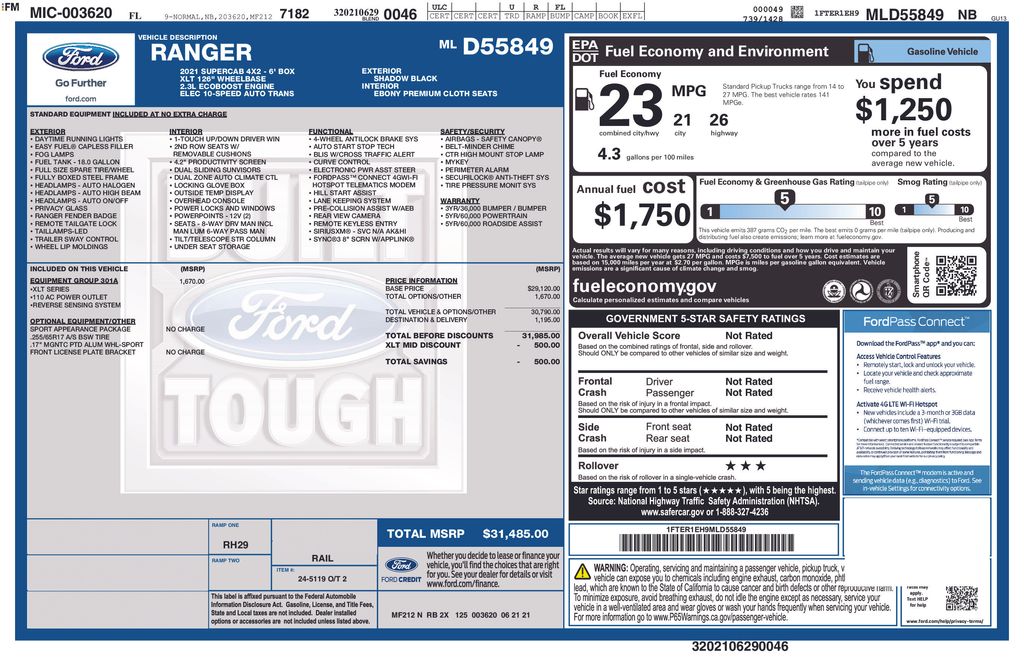 Certified Used 2021 Black Ford XLT image 7