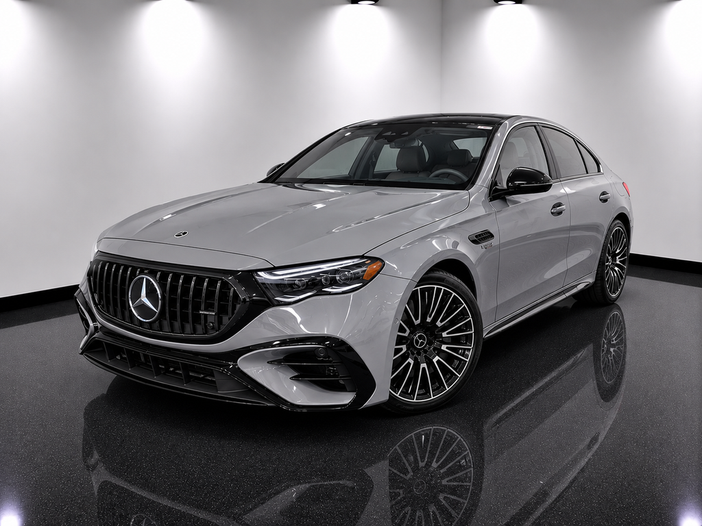 Gray (MANUFAKTUR Alpine Grey) 2026 Mercedes-Benz E-Class Sedan All-Wheel Drive 9-Speed Automatic