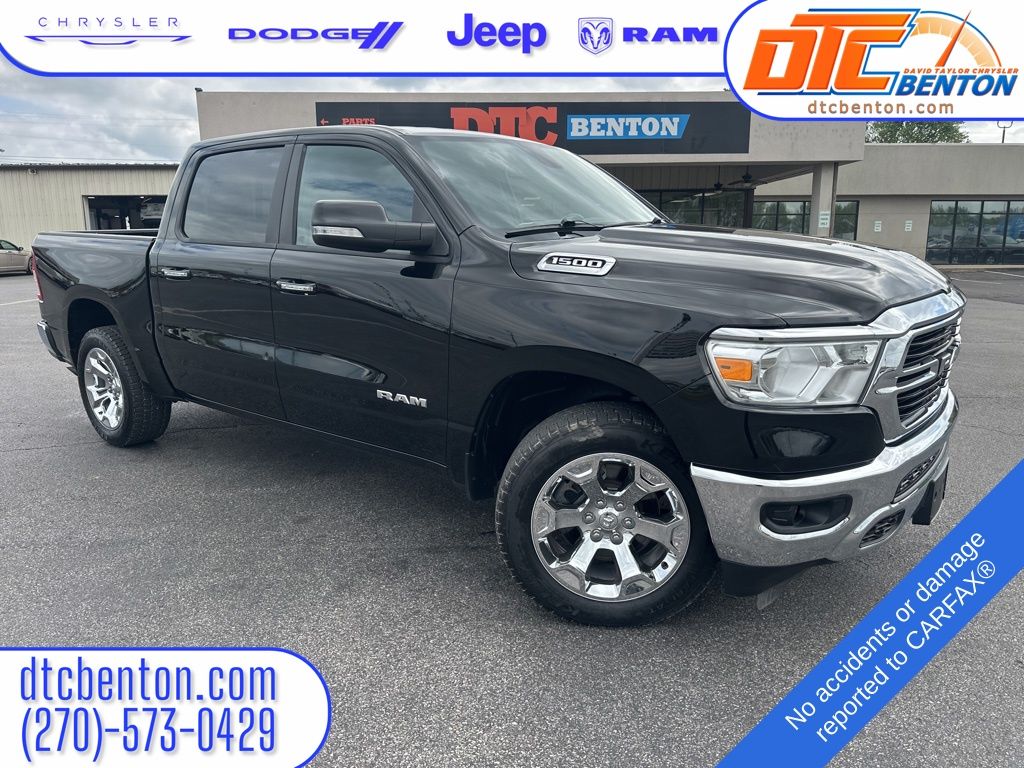 Diamond Black Crystal Pearlcoat 2019 RAM 1500 Big Horn Crew Cab 4WD Pickup Truck Four-Wheel Drive 8-Speed Automatic