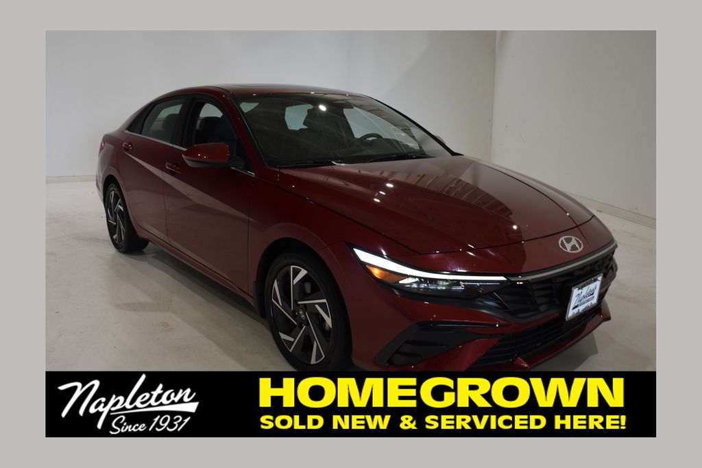 Ultimate Red 2025 Hyundai Elantra Sedan Front-Wheel Drive Continuously Variable Transmission