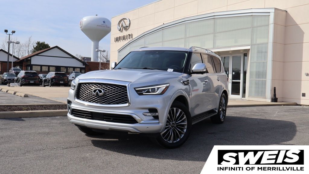 Gray (Liquid Platinum) 2018 INFINITI QX80 4WD SUV / Crossover All-Wheel Drive 7-Speed Automatic