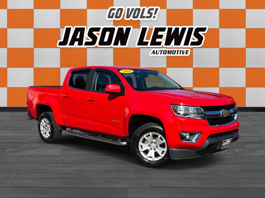 Red 2018 Chevrolet Colorado Pickup Truck Four-Wheel Drive 8-Speed Automatic