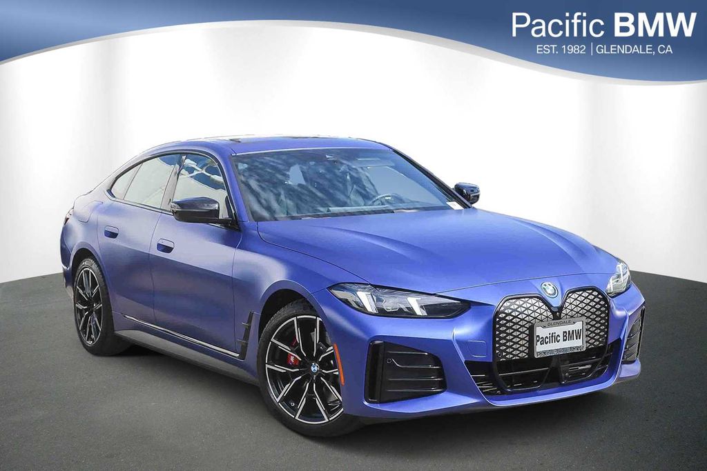 Frozen Portimao Blue Metallic 2025 BMW i4 eDrive40 Gran Coupe FWD Sedan Rear-Wheel Drive Automatic