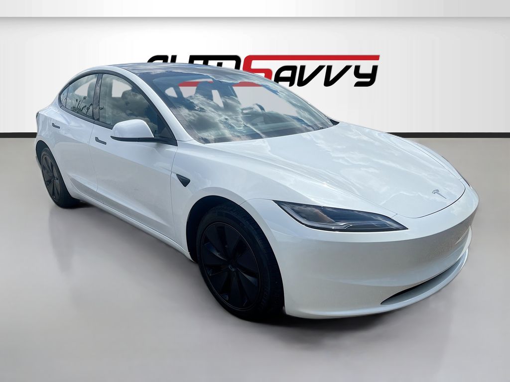 2025 Tesla Model 3 Long Range White at AutoSavvy Houston Northwest