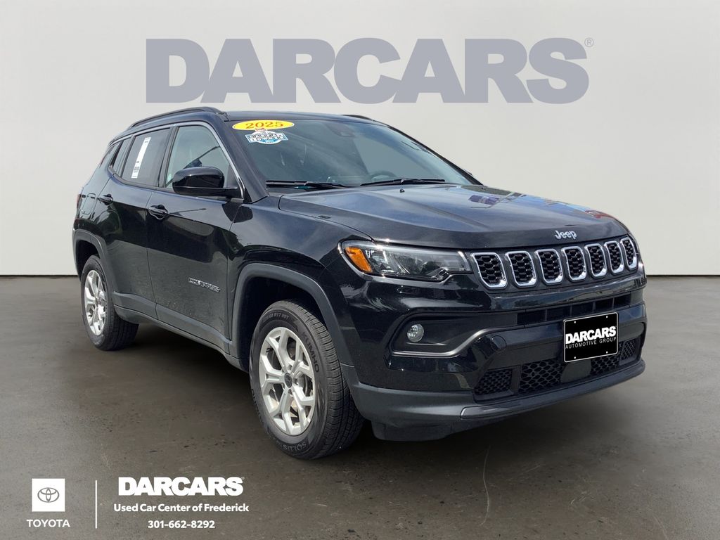Diamond Black Crystal Pearlcoat 2025 Jeep Compass SUV / Crossover Four-Wheel Drive 8-Speed Automatic