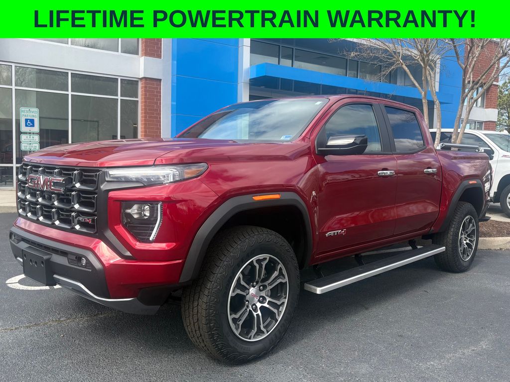 Volcanic Red Tintcoat 2024 GMC Canyon AT4 Crew Cab 4WD Pickup Truck Four-Wheel Drive 8-Speed Automatic