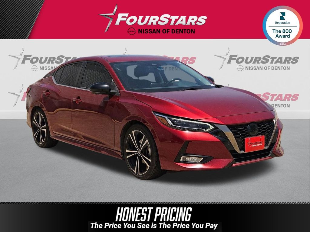 Red (Scarlet Ember Tintcoat) 2021 Nissan Sentra Sedan Front-Wheel Drive Continuously Variable Transmission