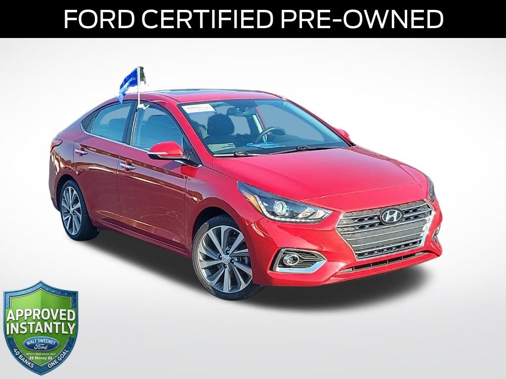 Pomegranate Red Metallic 2022 Hyundai Accent Sedan Front-Wheel Drive Continuously Variable Transmission