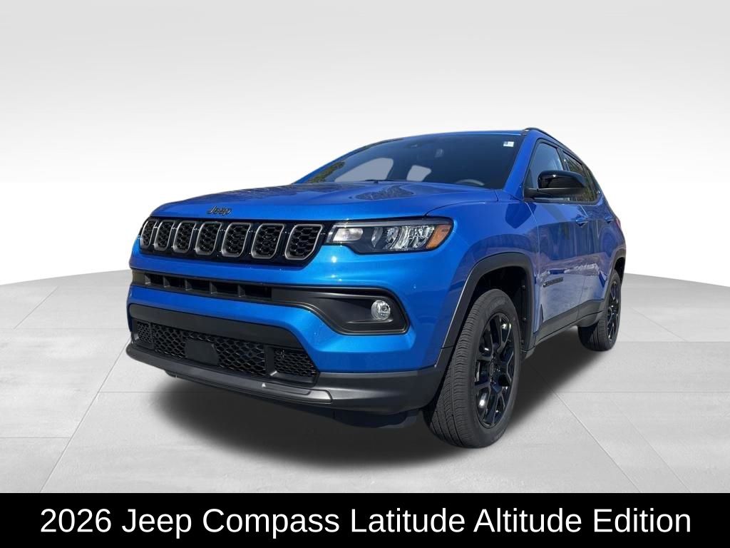Blue Pearl 2026 Jeep Compass Latitude 4WD SUV / Crossover Four-Wheel Drive 8-Speed Automatic