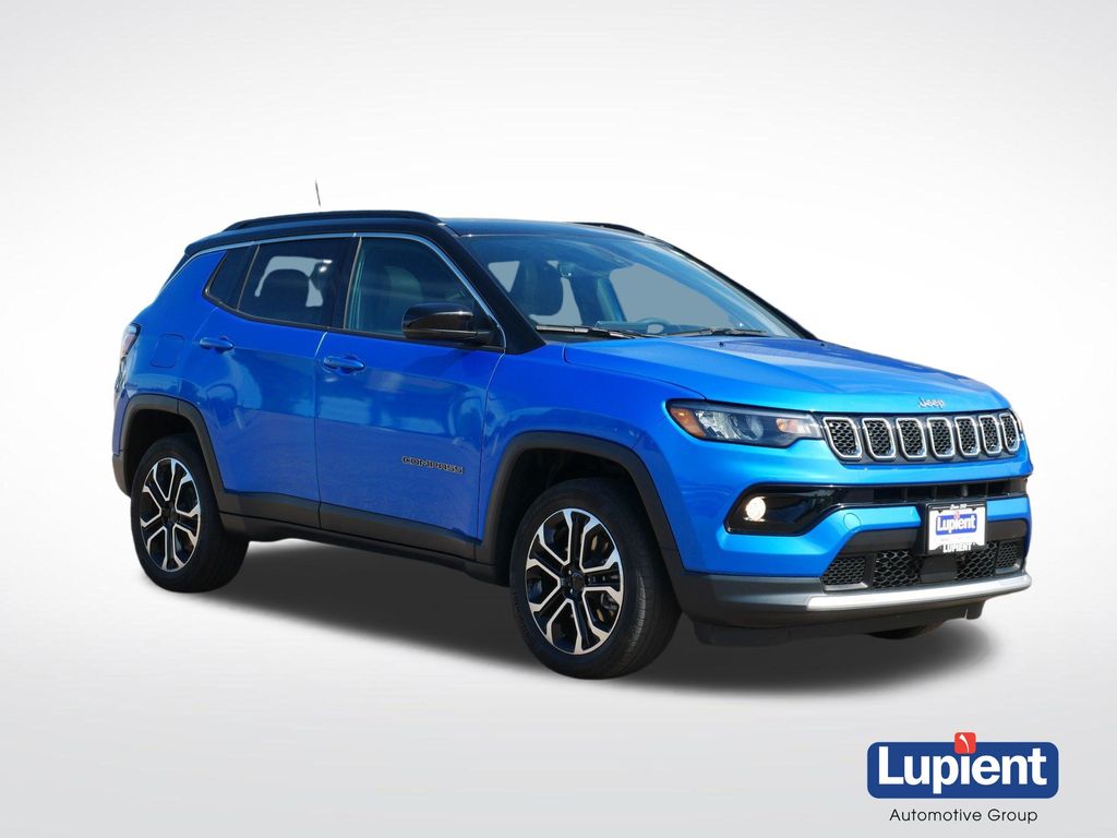 Laser Blue Pearlcoat 2023 Jeep Compass SUV / Crossover Four-Wheel Drive 8-Speed Automatic