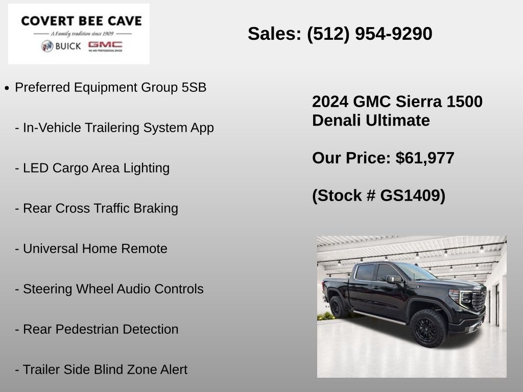 Used Car 2024 Gmc Sierra 1500  Denali Ultimate For Sale Under $70,000 In Austin, Texas