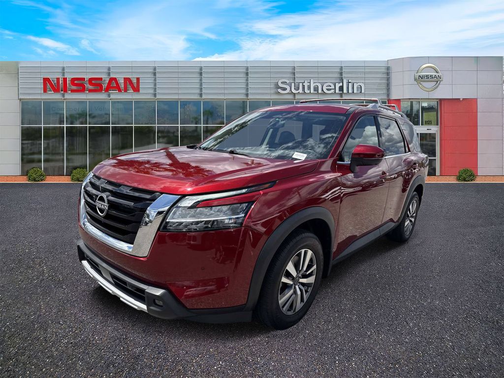 Red (Scarlet) 2023 Nissan Pathfinder SUV / Crossover All-Wheel Drive 9-Speed Automatic