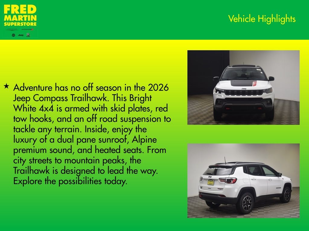new 2026 Jeep Compass car, priced at $35,149